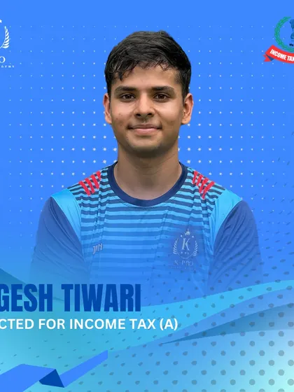 A proud moment as Yogesh Tiwari earns his selection for the Income Tax (A) team. Well deserved.