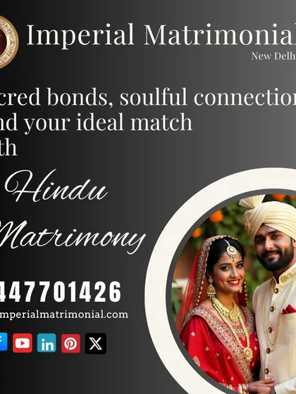 Sacred bonds and soulful connections. Find your ideal match with our specialized Hindu matrimony services, designed to unite partners based on shared devotion and destiny.