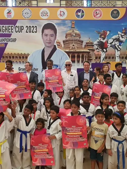 The future of Taekwondo is bright. Our junior students celebrating their wins at the international championship, filled with excitement and pride.