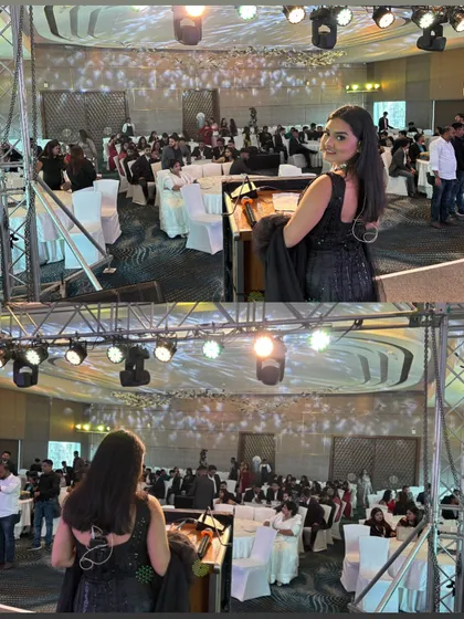 A view from my perspective on stage at the Housiey Annual Meet. I love looking out at a full house, feeling the collective energy, and making sure everyone feels included.