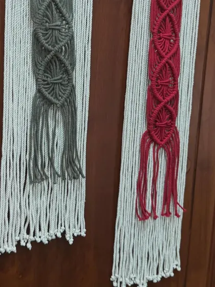 The fringe detail at the bottom of these wall hangings adds a beautiful finishing touch. They are sold individually or as a set.