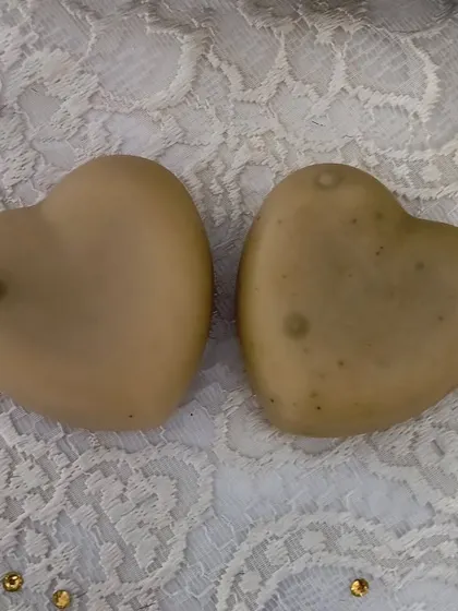 A pair of my 'Hope' soaps, made with nourishing coconut milk. The natural specks come from the botanical ingredients used, adding to their rustic, handmade charm.
