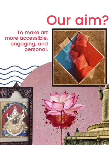 Our aim with 'On The Go' is to make art more accessible, engaging, and personal. This graphic highlights our mission as we head to Hyderabad.