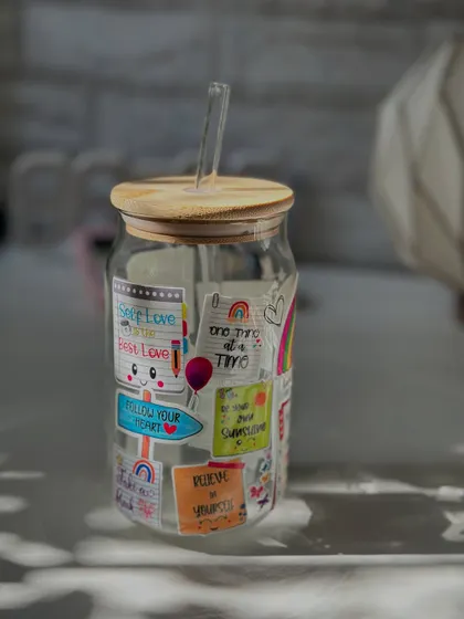 The affirmation sipper, looking aesthetic and ready to inspire your day.