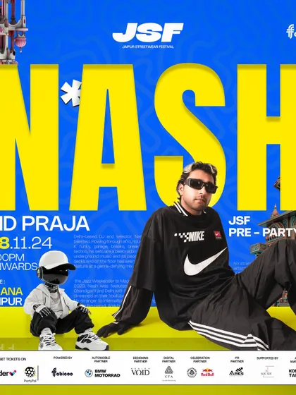 The poster for my set at the Jaipur Streetwear Festival pre-party. It's always fun to blend music with other creative scenes like fashion.