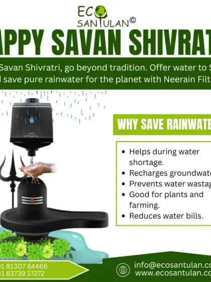 We believe sustainability can be woven into our cultural traditions. This Savan Shivratri, while offering water in prayer, you can also save pure rainwater for the planet with our Neerain filters, honoring both faith and nature.