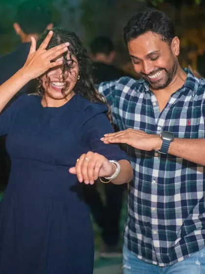 A hair flip and a laugh. The carefree joy of dancing is what we love to see.