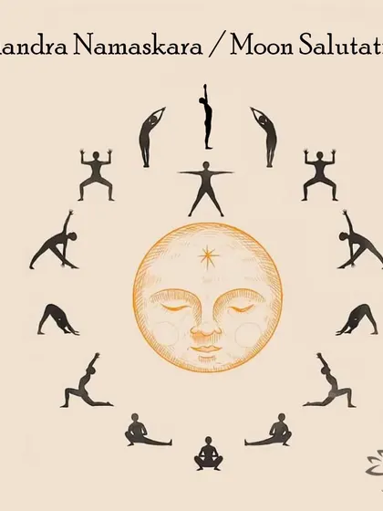 Chandra Namaskara, or Moon Salutation, is a calming and soothing sequence of poses. I recommend this practice in the evening to prepare the body and mind for a restful night's sleep.