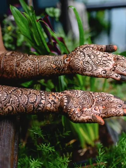A close up of the intricate and beautiful bridal mehendi design. I always make sure to capture the details of the henna art.