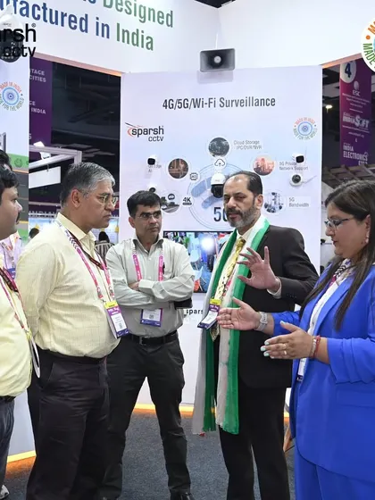 My team explaining our 4G/5G/Wi-Fi surveillance solutions to a group of visitors at IndiaSoft 2025. I am committed to staying at the forefront of wireless technology.