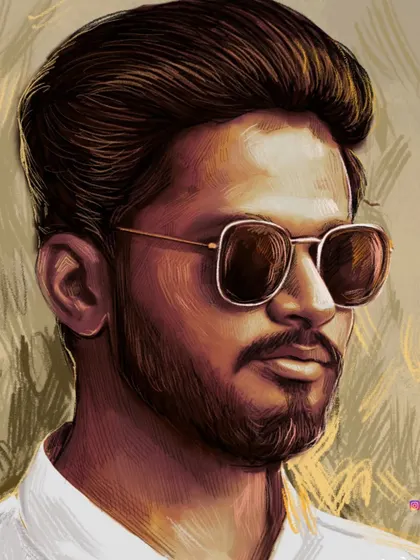 Another detailed look at the portrait, emphasizing the warm lighting and the rich, layered colors that give the artwork depth. This painterly approach is perfect for creating a memorable gift.
