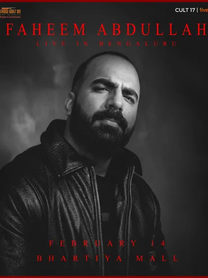 This is a clean, artist-focused poster for Faheem Abdullah's first-ever main stage performance in Bangalore. I also handle standalone concerts for major artists, perfect for brands wanting to target a specific musician's following.