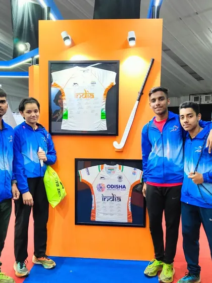 A throwback to the Khelo India Youth Games, where our team had the honor of meeting long jump bronze medalist Anju Bobby George.