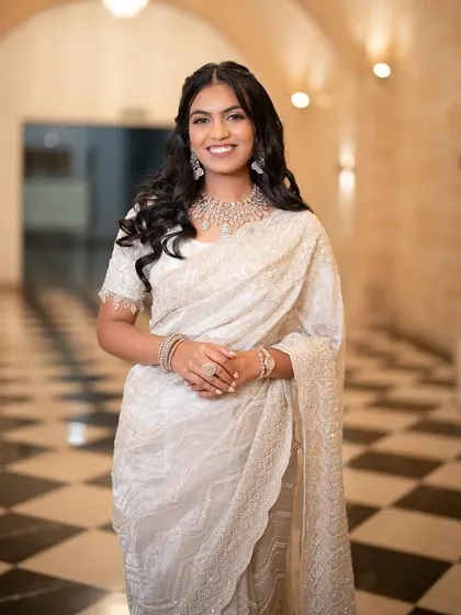 A closer view of the reception makeup. It's all about radiant skin, soft eyes, and a beautiful smile.