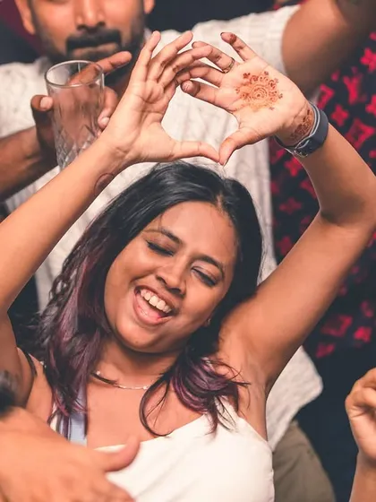 Spreading love from the dance floor.