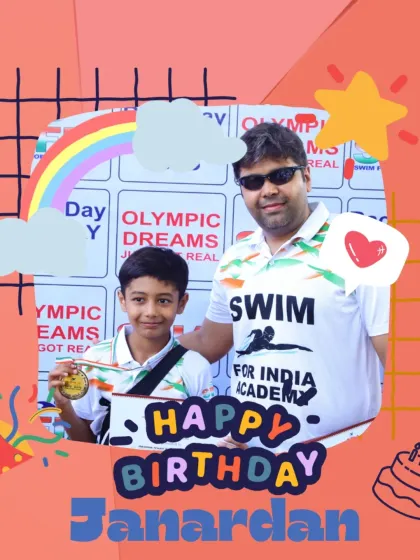 Happy Birthday to our swimmer, Janardan. We wish you a wonderful day and an active, successful swim life ahead.