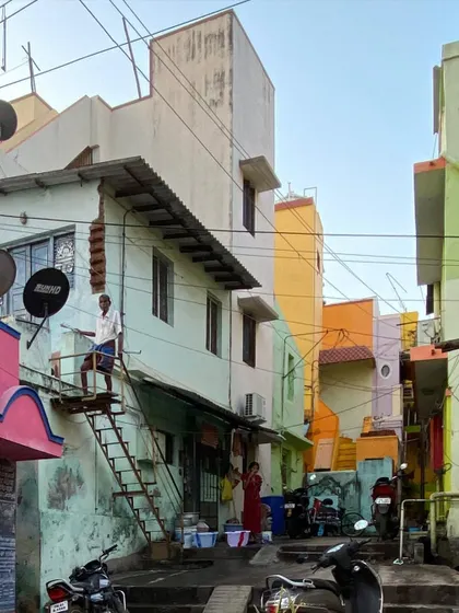 A narrow residential lane reveals layers of incremental additions and adaptations over time. This organic growth creates a complex and visually rich urban fabric that is full of design lessons.