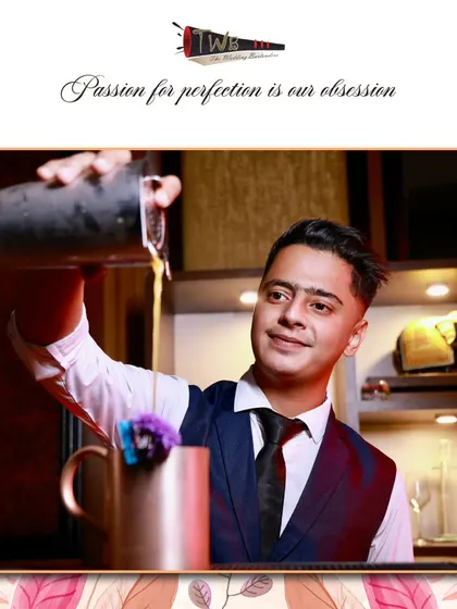 A mixologist pours a vibrant drink into a copper mug, ideal for mules and other refreshing cocktails.