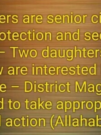 We are committed to protecting the rights of the vulnerable, particularly senior citizens. This judicial observation from the Allahabad High Court reinforces the state's duty to protect elderly parents from children attempting to unlawfully seize their property. Our practice is dedicated to upholding the security and property rights of senior citizens in such family disputes.