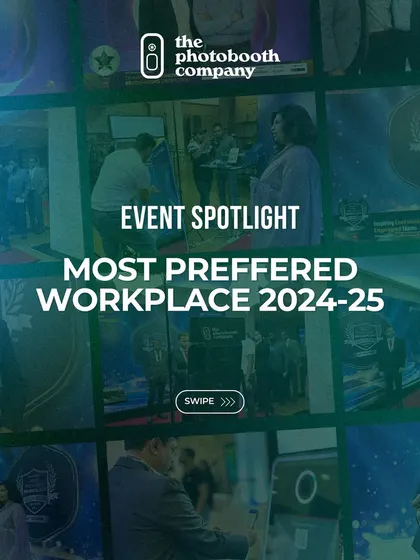 An event spotlight graphic for the 'Most Preferred Workplace' awards. We help document the success and energy of your most important corporate events.