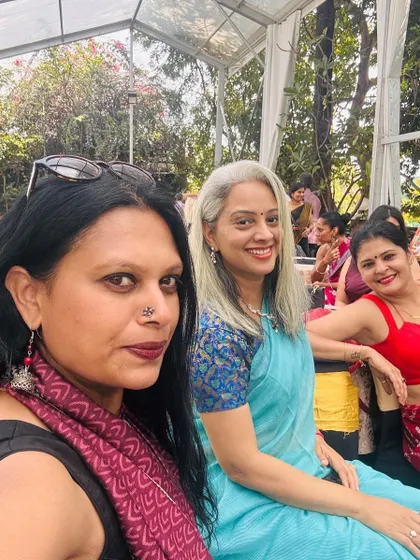 A candid moment with friends. True style is about feeling comfortable and confident in what you wear, especially when surrounded by inspiring women.