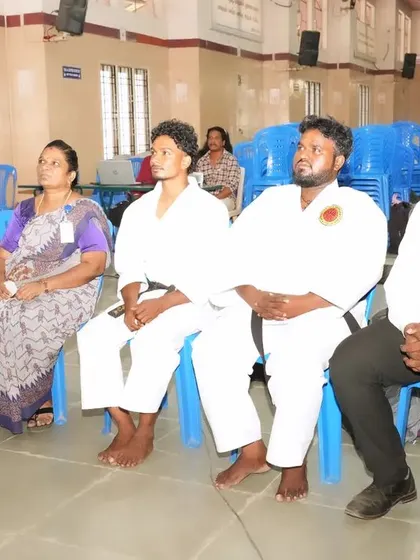 My team and I watching the introductory session. We always work together to ensure our workshops are well-organized, effective, and impactful for the students.