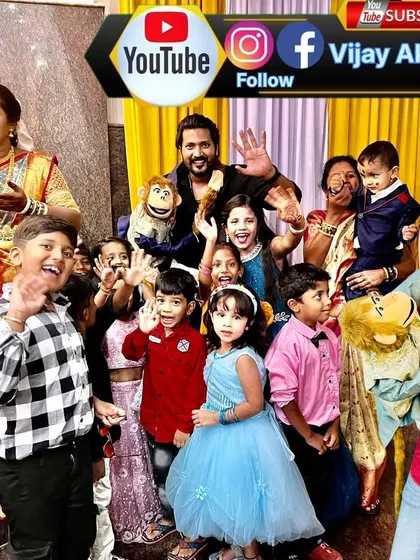 A wonderful moment captured with all the kids after a fun-filled birthday party show. Their smiles and energy are what make these events so rewarding for us.