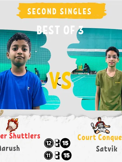 The Second Singles match from Day 4. The Court Conquerors secure a straight-sets victory.
