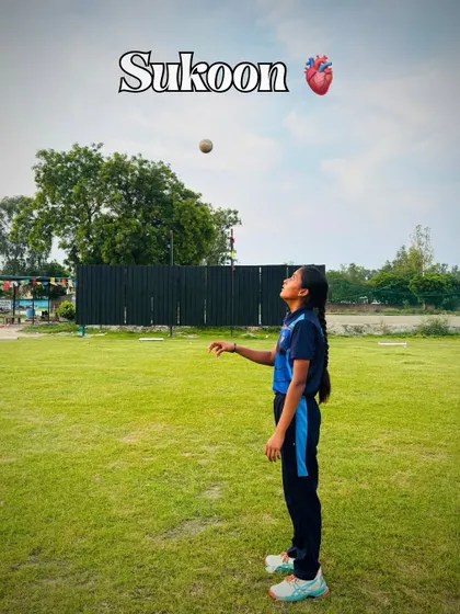 Sukoon. A moment of peace and connection with the game for one of our talented female players.