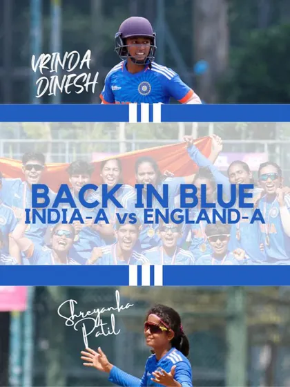 Our top talents, Vrinda Dinesh and Shreyanka Patil, selected to represent India A against England A. This demonstrates the consistent pipeline of talent we are developing for the national setup.