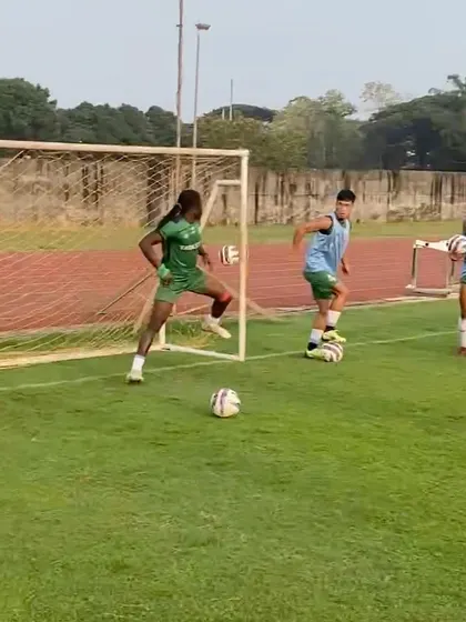 Priming drills are a key part of my team warm-ups. Here, athletes engage in a header challenge to improve reaction and coordination in a fun, competitive way.