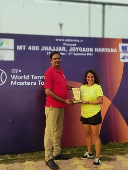Another one of our players securing a double title at an ITF Masters event. Her consistent performance is a direct result of her dedication to the process.