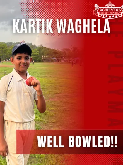 Kartik Waghela's excellent bowling was a key factor in our AT Cup U-14 tournament victory.