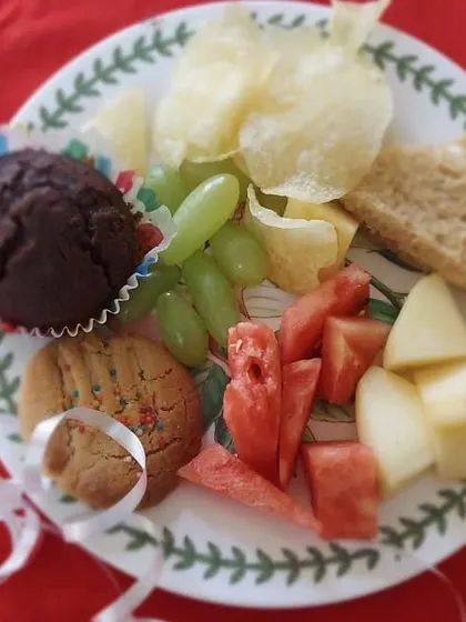 A variety of delicious and healthy snacks we enjoy during our parties and celebrations, many of which are homemade with the children's help.