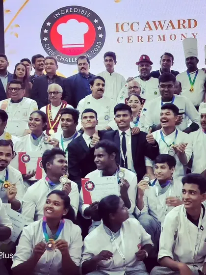 A group photo of all the winners at the Incredible Chef Challenge. It's inspiring to see so much culinary talent.