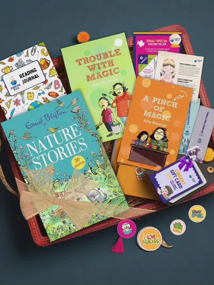 The ultimate reader's hamper! Packed with amazing books and goodies like a reading journal and fun badges, it's the perfect gift for any young bookworm. Available for different age groups.