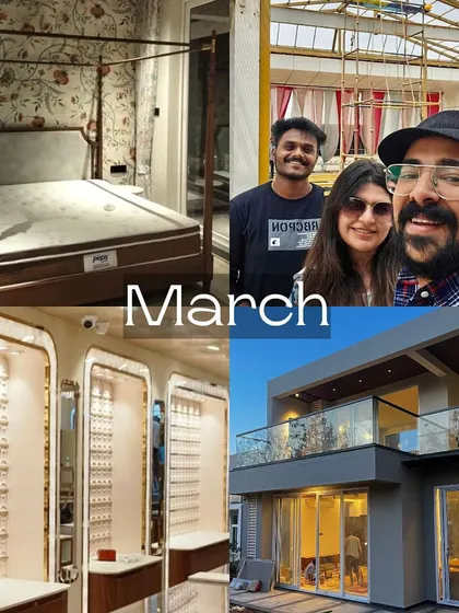 A look back at a busy March, featuring a custom four-poster bed, a new jewelry store project, and progress on a beautiful villa.