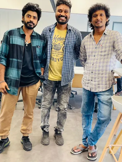 A fan moment with director Lokesh Kanagaraj and choreographer Sandy Master. I'm a huge admirer of their work.