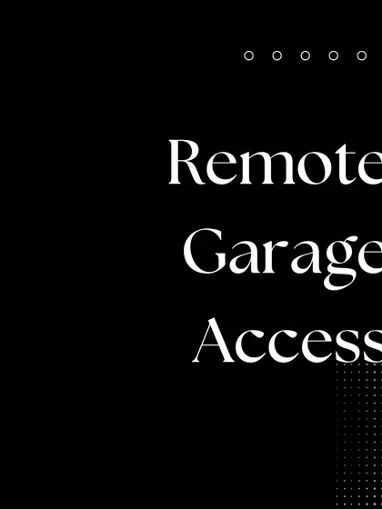 This graphic highlights "Remote Garage Access," a key feature of my smart garage solutions. You can open or close your garage door for deliveries or family members, even when you're not home.