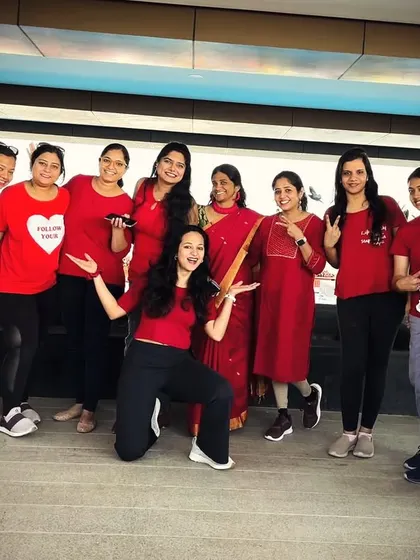 My strong squad, all dressed in red for our Valentine's Day celebration. We celebrate all kinds of love, especially the love for dance and friendship.