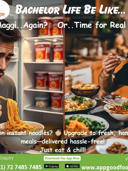 For all the bachelors out there, it's time to upgrade from instant noodles. We deliver real, satisfying homemade meals, so you can eat well without the hassle of cooking.