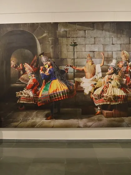 A birthday wish for artist Vivek Vilasini, pictured with his monumental artwork.