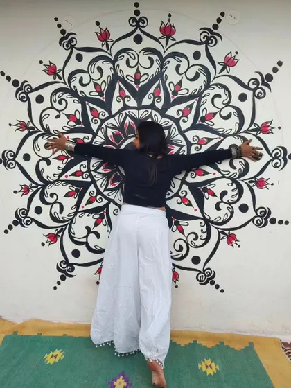 Embracing the art. There's nothing like the feeling of completing a large-scale piece and seeing how it completely transforms a wall.