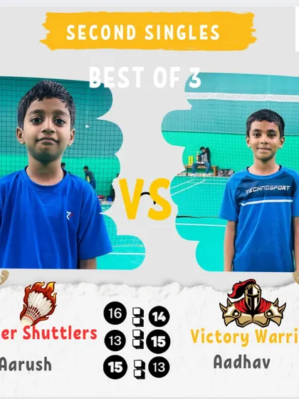 A Second Singles match from Day 5. Every player gives their all for their team.
