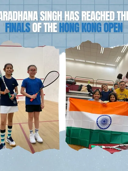 Our student Aradhana Singh after her tough win to reach the finals of the Hong Kong Open. Her focus and grit are immense.