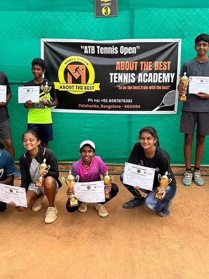 A group photo of all the winners and finalists from the ATB Open.