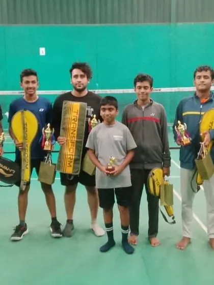 Another look at our champions. We ensure winners are rewarded with not just trophies but also quality badminton gear.