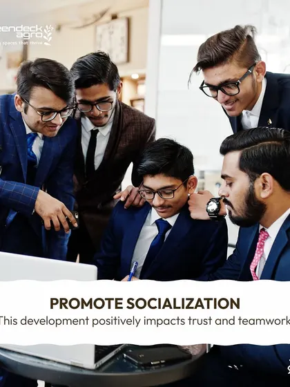 Green spaces naturally promote socialization. When employees gather in a beautifully designed garden or green cafeteria, it positively impacts trust and teamwork across the organization.
