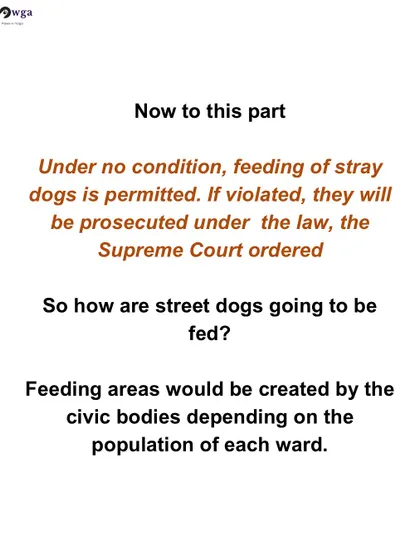 We question the logistics of the court's order to create designated feeding areas for street dogs, a task that will fall to already overburdened civic bodies.