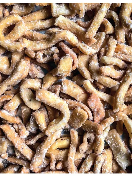 Shakkar Paare, sweet semolina cookies from Uttar Pradesh. This recipe is guided by 'andaaza' (estimation) rather than precise measurements, a hallmark of traditional family cooking.